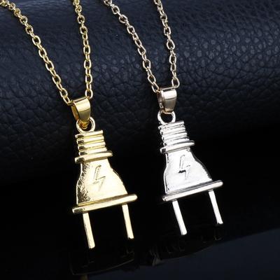 Spina Elettrica Con Catene Luminose Collana Nuova Moda Gioielli Per Uomini Ragazzi Ciondolo