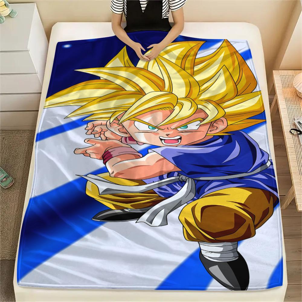 

Goku Cute Pattern Print Flannel Blanket, Warm Comfort Cover for Bed, Chair, Sofa, Bedroom and Short Travel.-TING 75x90cm