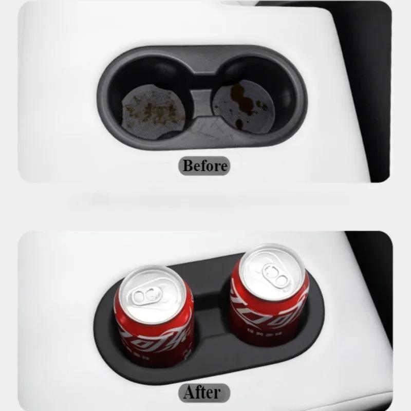 For Tesla Model Y/YL Juniper 2026 Silicone Rear Drink Holder Center Control Water Cup Beverage Storage Rack Interior Accessories