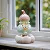 Crystal Glaze Gourd Rotating Music Ornament Pure Ceramic Base Mini Gourd Desktop Ornament Car Ornament