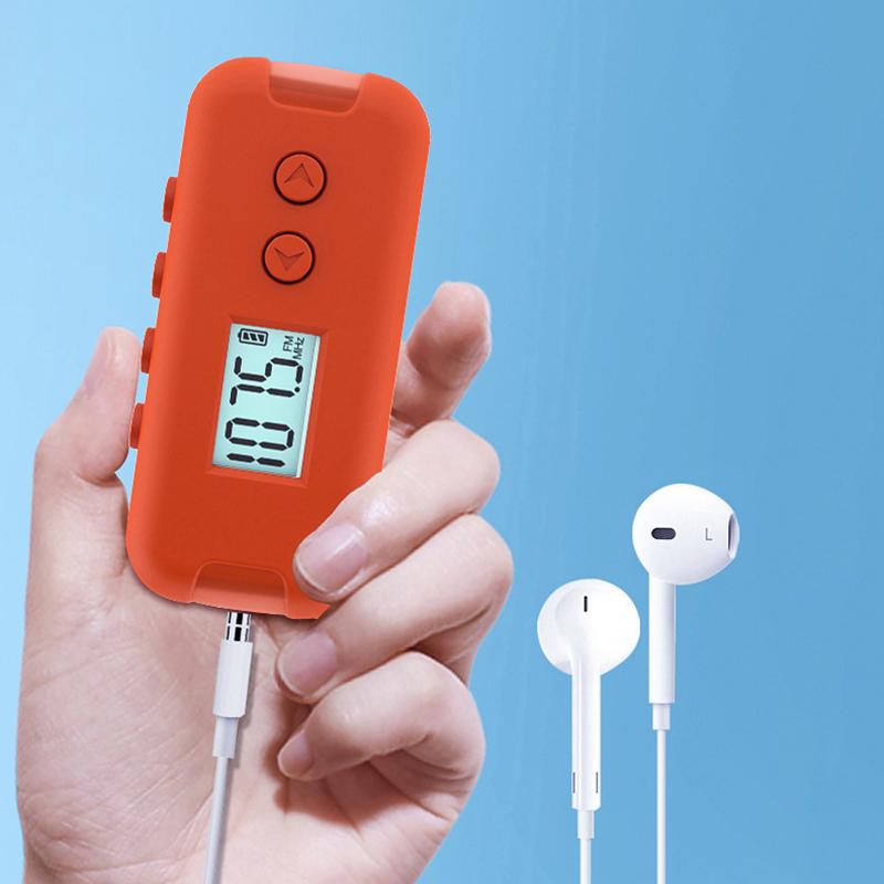 Mini Pocket Fm Radio Portable 50-108Mhz Audio Radio Receiver With Lcd Display Outdoor Sports Handheld Radios Receiver