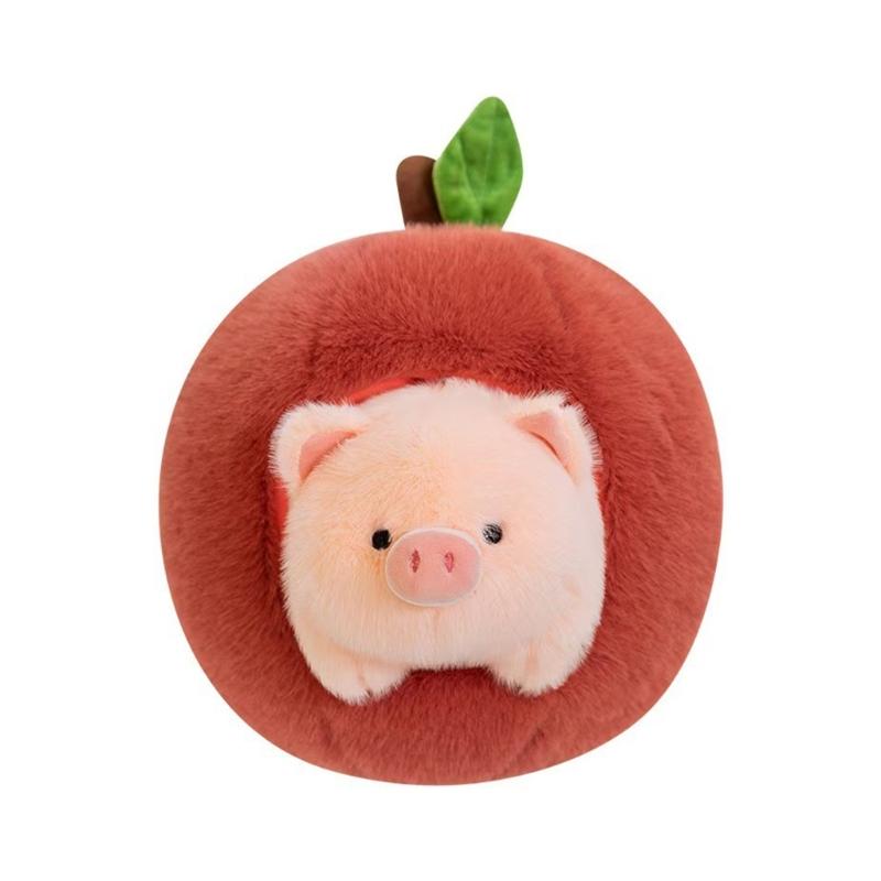 

Cute Funny Piggy Stuffed Animals Fruit Toy Soft Comfortable Piggy Doll Early Education Toddlers Toy 26cm