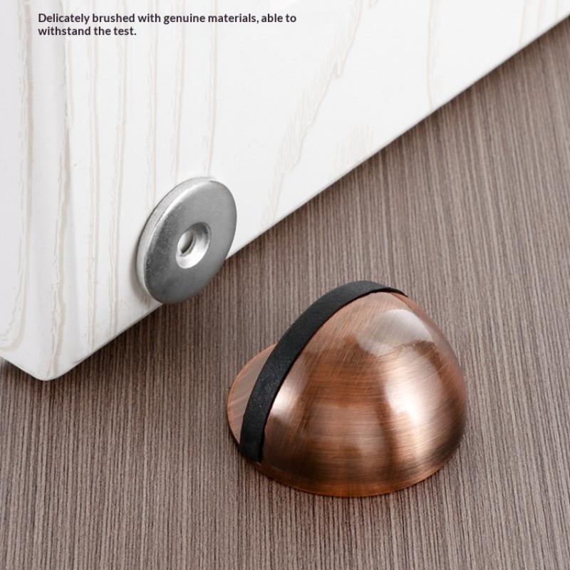 §1 Set Silicone Anti-Collision Buffer New No-Drill Magnetic Door Stopper For Glass & Bedroom Doors Windproof Floor Mount
