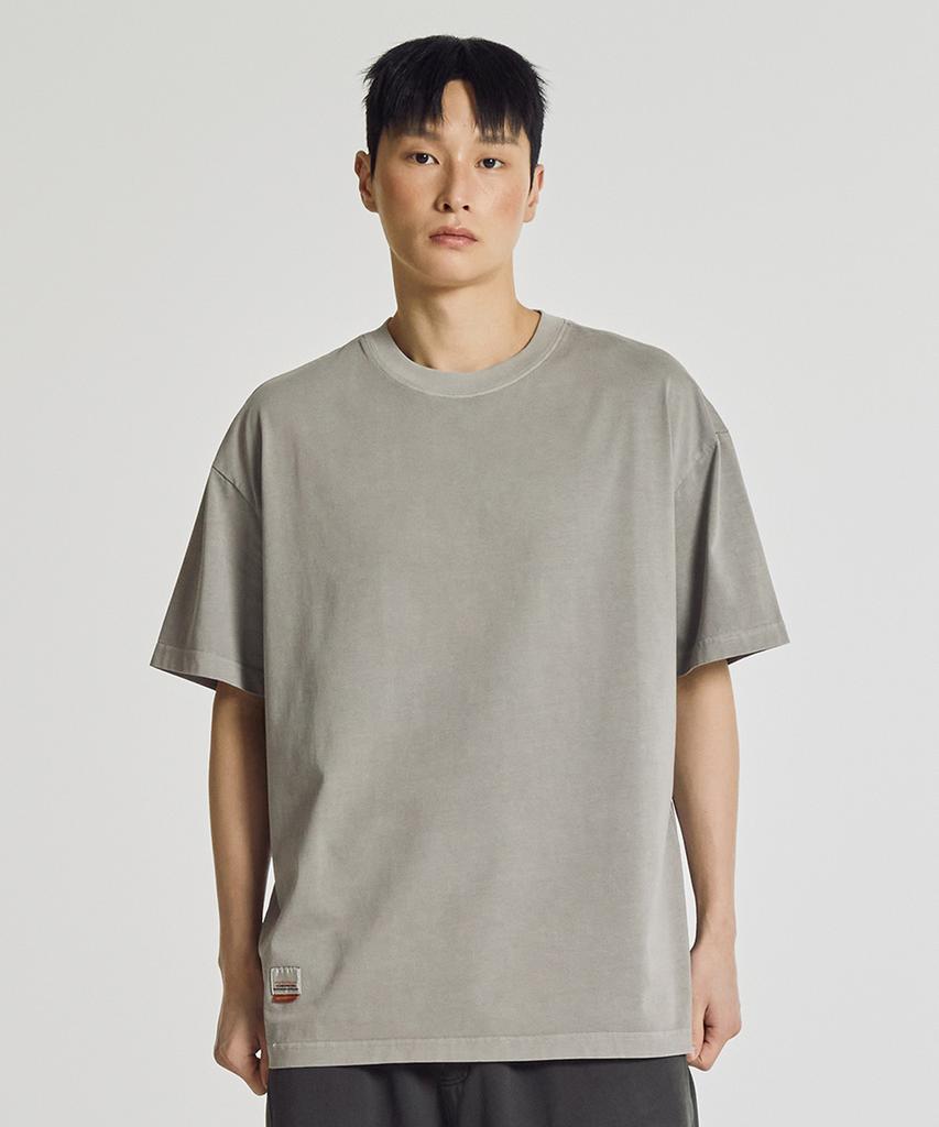 Nyuballanseu Nbneg21453 / Uni Essential Signature Dyed Short Sleeve Tee (Dyeing Gray)