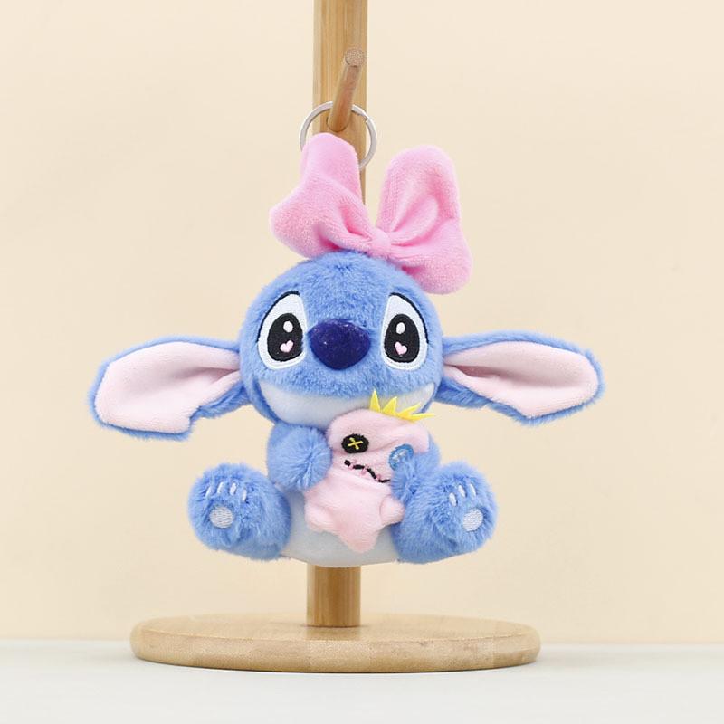 Bow Lilostitch Stitch Dress Up Plush Toy Cartoon Doll Keychain Pendant Backpack