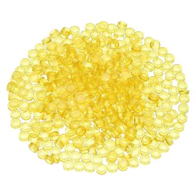 PATIKIL 455pcs Bulk Flat Blocks, 1x1 Round Bright Yellow Classic Tiles, Smooth Surface Mini Building Block Accessories for Building Floors, Walls,