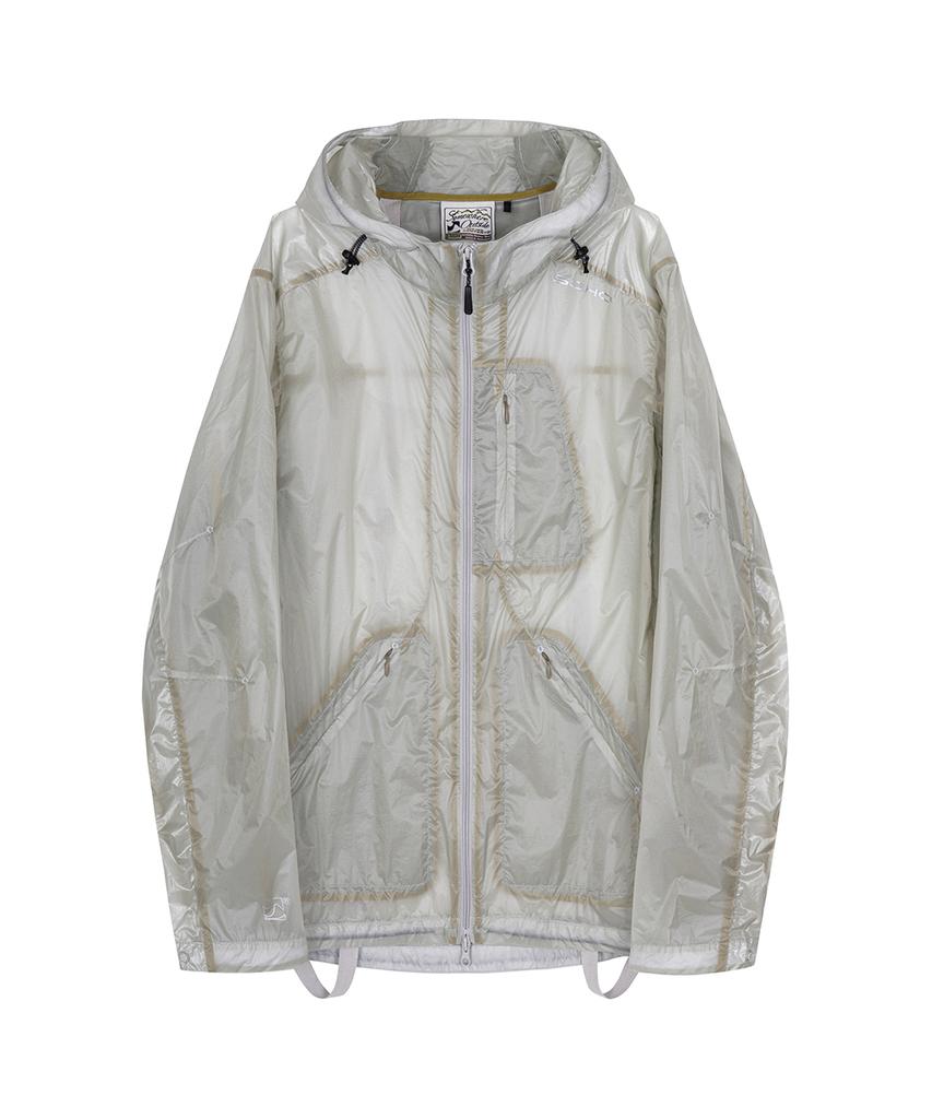 Somewhere Outside Hiking Company Translucent Bounded Seam Windbreaker_L/Gray