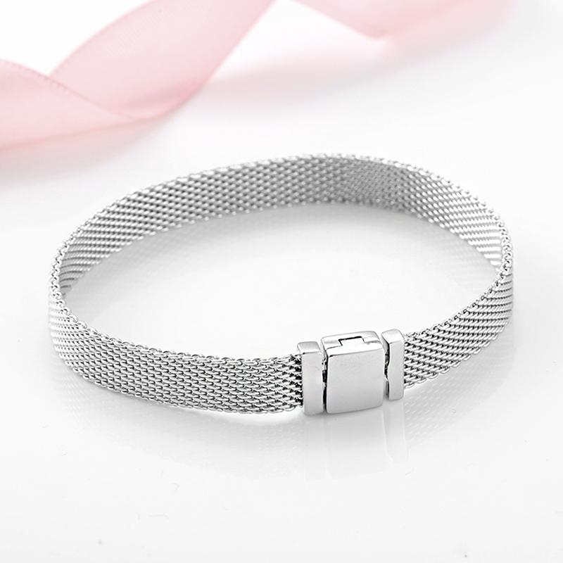 Bracciali alla moda con clip in argento sterling 925 di alta qualità per donna, adatti ai charm da bracciale Original reflexions femme, gioielli
