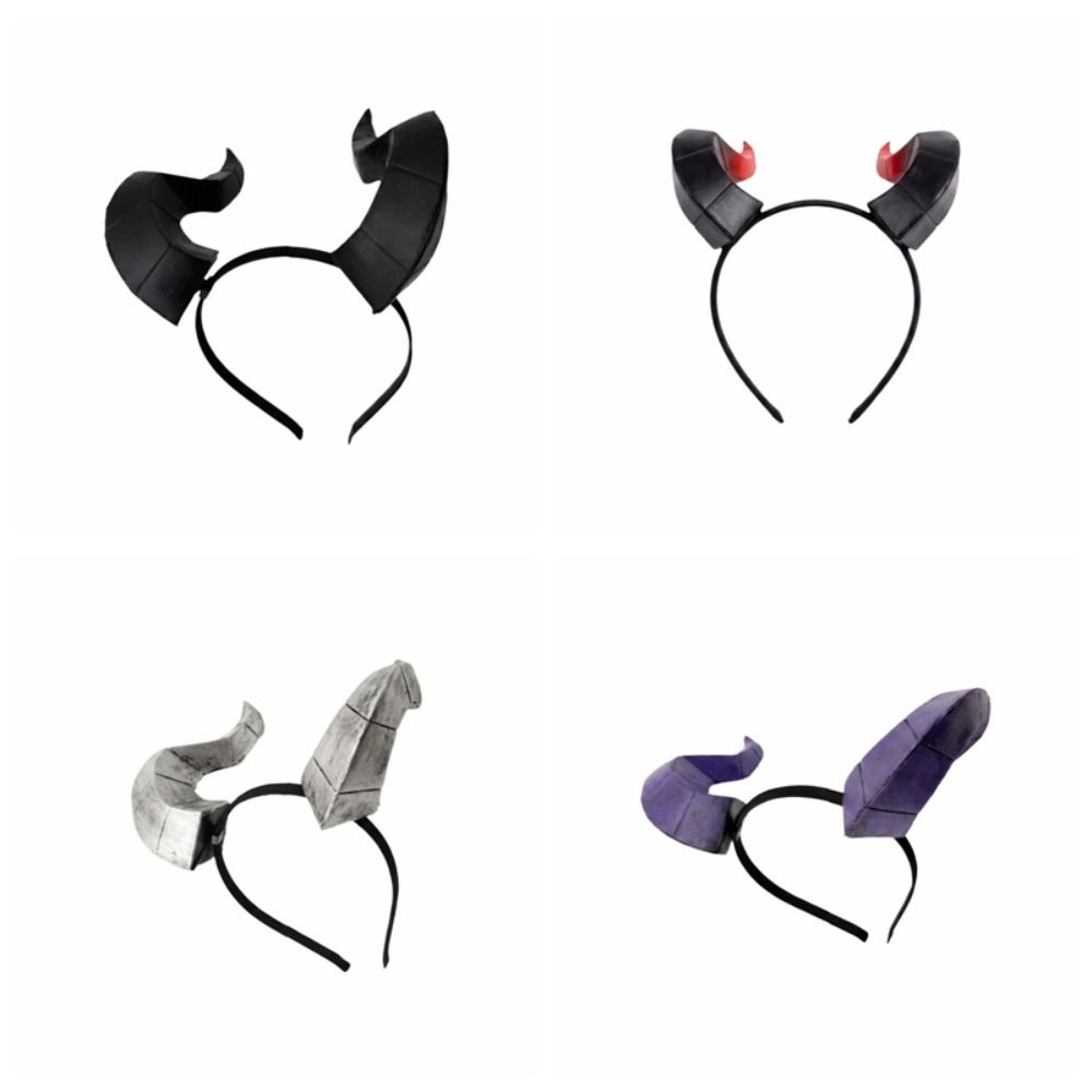Gothic Ox Horn Headband Dark Style Halloween Headband Cow Horn Hair Hoop Stage Performance