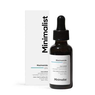 Ser de față cu niacinamidă 5% pentru ten clar și strălucitor și repara pielea cu vitamina B3 și acid hialuronic, ser de zi și noapte pentru piele sensibilă, 30 ml