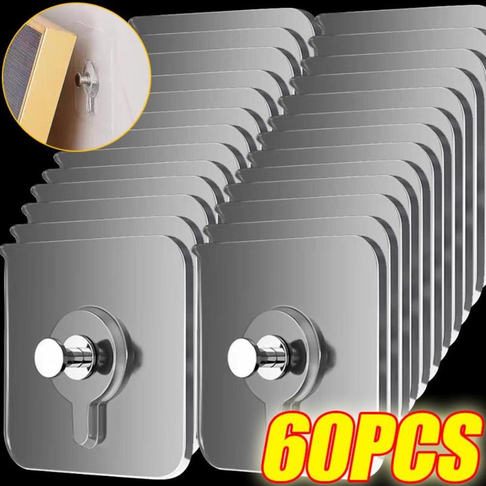 Self-adhesive Hook for Picture Super Strong Wall Hook Without Piercing Punch-free Picture Frame Holder Bathroom Kitchen Storages