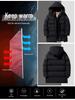 Men's Extra Large Mid-Length Cotton Jacket - Thick, Warm Winter Coat for Plus Size Teens