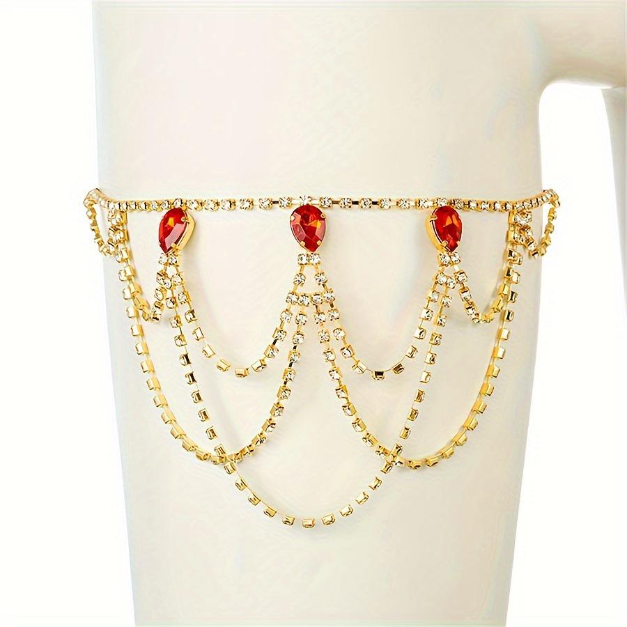 New Hot Multi-layer Claw Chain Leg Chain: European & American Elastic Rhinestone Body Chain