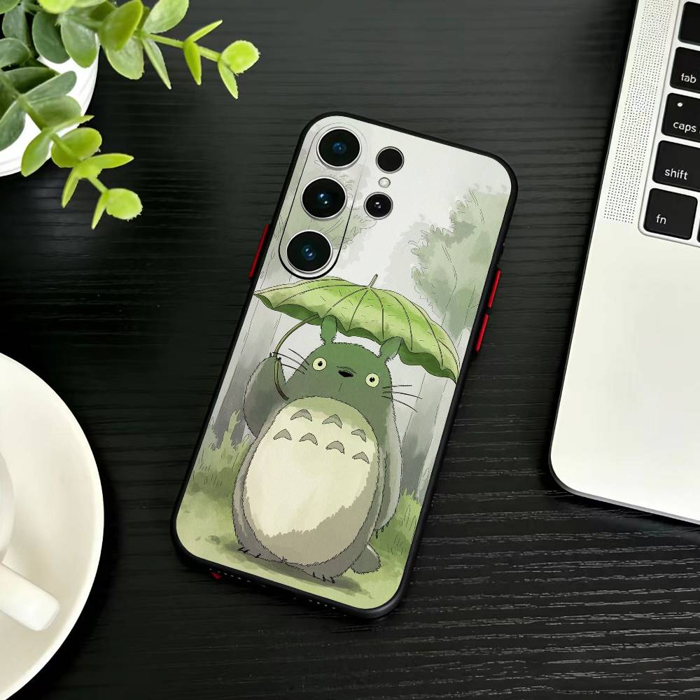 Cartoon O-Totoro-ES Phone Case For Samsung S26,S25,S24,S23,S22,S21,S20,Plus,Fe,Lite,Others Black Cover