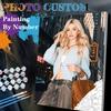 Paint By Numbers 1pc 2D Flat Customized Photo Custom Picture with Numbers Ornamental, Reusable, Exquisite, Stylish, High-Quality, Colorful, Unique