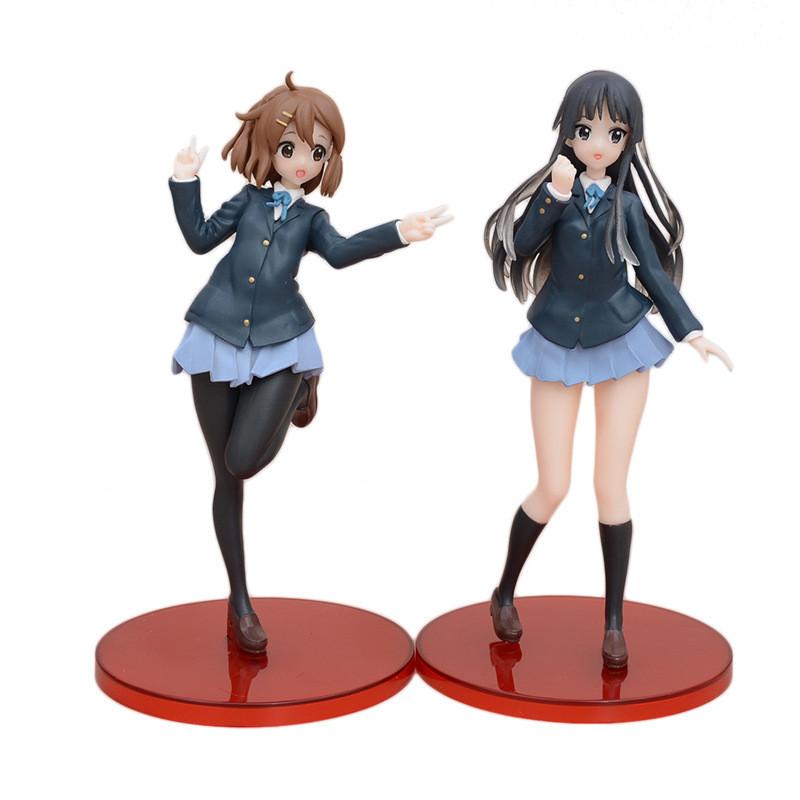 Anime K On Hirasawa Yui Akiyama Mio Model Pvc Figure Model With Standing Pose For Collectors And Fans