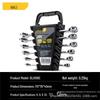 Deli Tools 6-Piece Two-Way Metric & Imperial Open-End Wrench Set for Household & Auto Repair (DL0106A C)