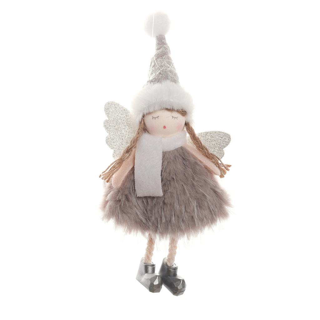 New Christmas plush angel girl pendant children's cute doll Christmas tree decoration pendant small pendant