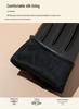 Men's Slim Fit Touchscreen Leather Driving Gloves - Breathable Sheepskin for Spring/Summer.