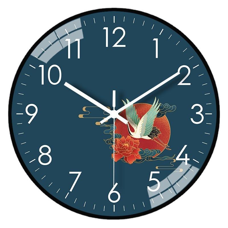 12-inch 30cm new Chinese modern wall clock home living room clock clock creative decorative quartz clock