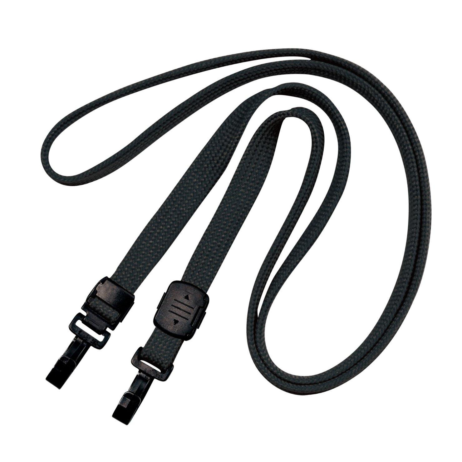 

Open Industrial Name Badge Straps, Anti-Flip, Black, 10-Piece Set, NX-7-BK