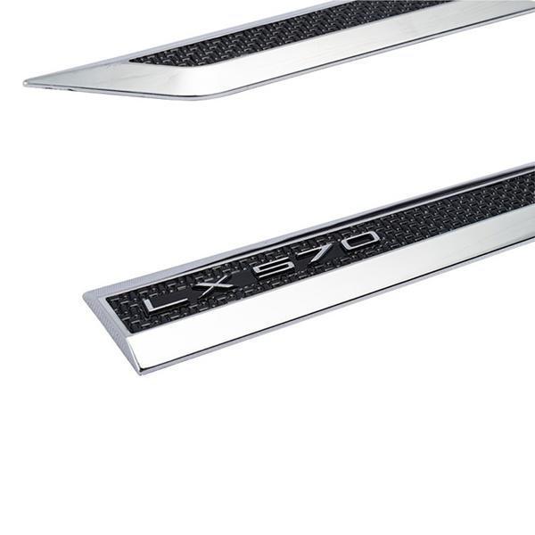 2pcs ABS Car Side Body Fender Blade Sticker Emblem Badge Decal Fit For LX570 Sport Blade Trim Decor Car Tuning