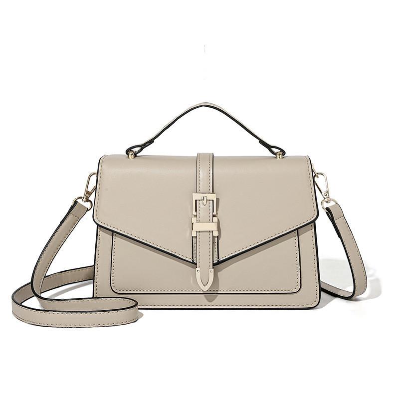 Elegant Women's Small Square Bag Multi-layer Simple Handbag Lock Commuter Bag 2023 New Shoulder Crossbody Bag