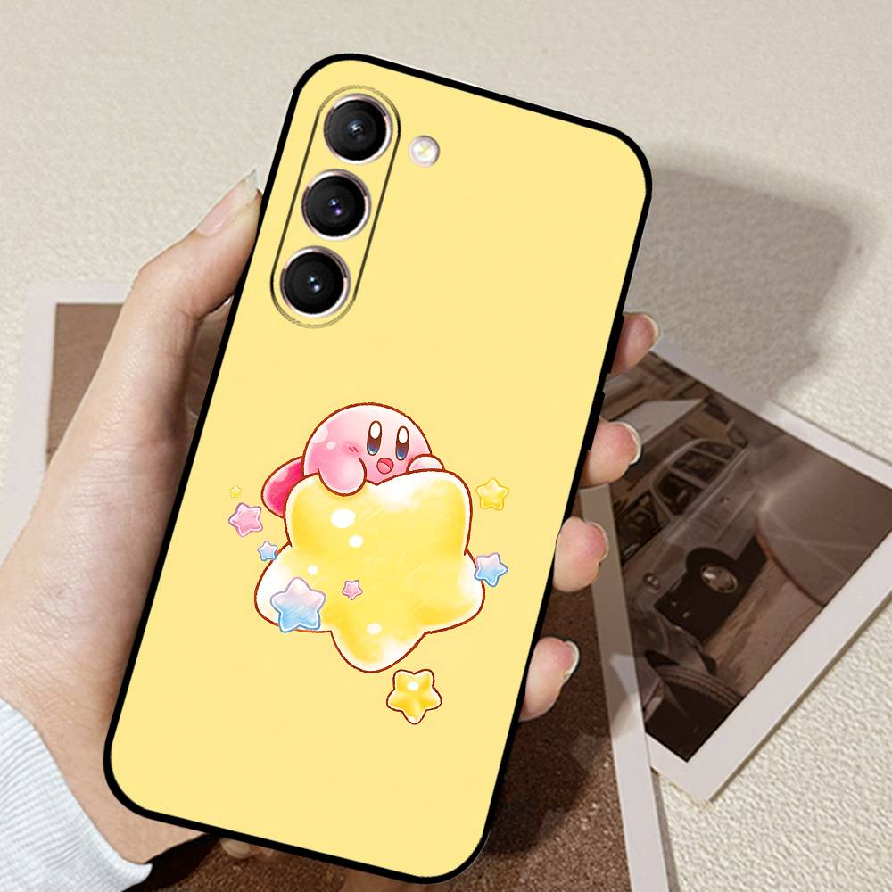 J-Kirby Phone Case Black Ultra-thin Shockproof Case For Samsung S24/S25/S22/S30/Note20/Lite/Ultra/5G/Plus/FE