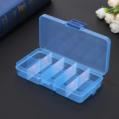 Boys Girls Jewelry Storage Case Plastic Jewelry Pills Earring Box 10 Panes Home Living Storage Box Transparent