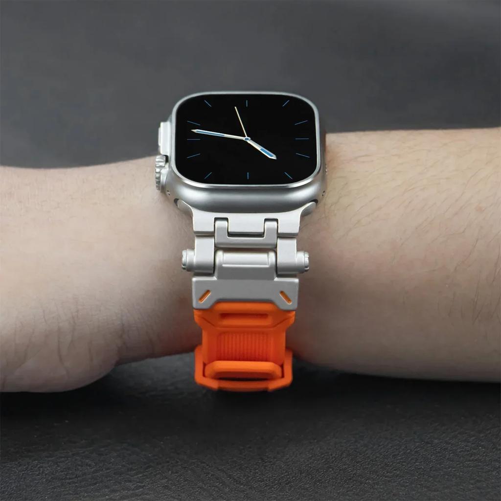 TPU Sports Rubber Band For Apple Watch Ultra 2 49mm 45mm 44mm 42mm Soft Silicone Strap For iWatch Series 9 8 7 6 5 4 se Bracelet