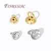 10/20Pcs 18k Real Gold Plated End Cap For Jewelry,Crimp Beads,Jewelry Making Materials,Clam Shell Bead Tip,DIY Accessories