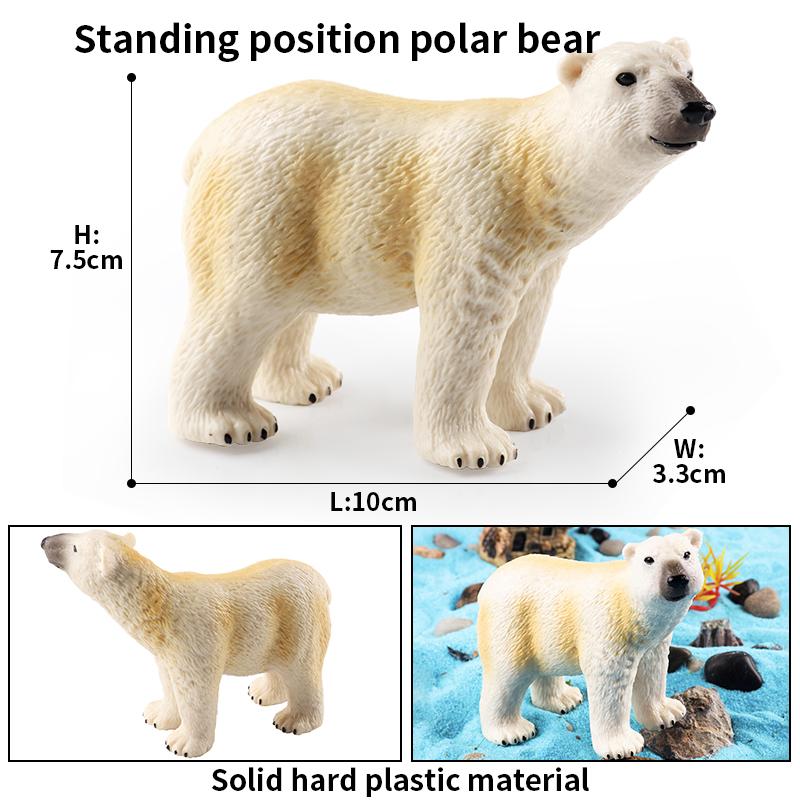 Oenux Arctic South Pole Animals Simulation Polar Bear Ursus Maritimus Action Figures Solid PVC Model Figurine Kid Toy Gift