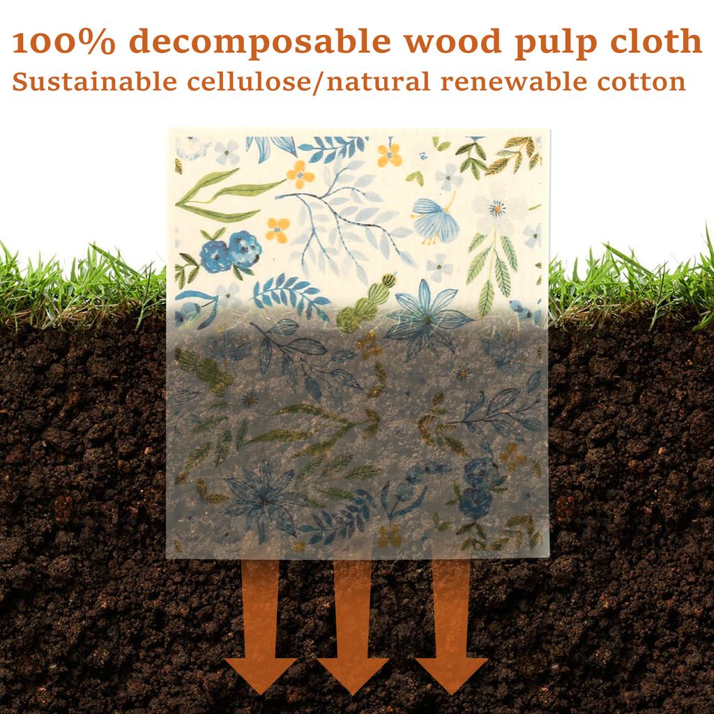 5/15PCS Kitchen Dish Towels Absorbent Swedish Dishcloths Oil-Free Cleaning Cloths for Washing Dishes Cleaning Kitchen Dish Rags