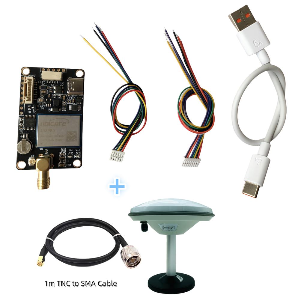 UM980 RTK GNSS Module Multi-Band GPS/BDS/GLONASS/Galileo for Drones Surveying High Accuracy Base Rover Replacement for ZED-F9P