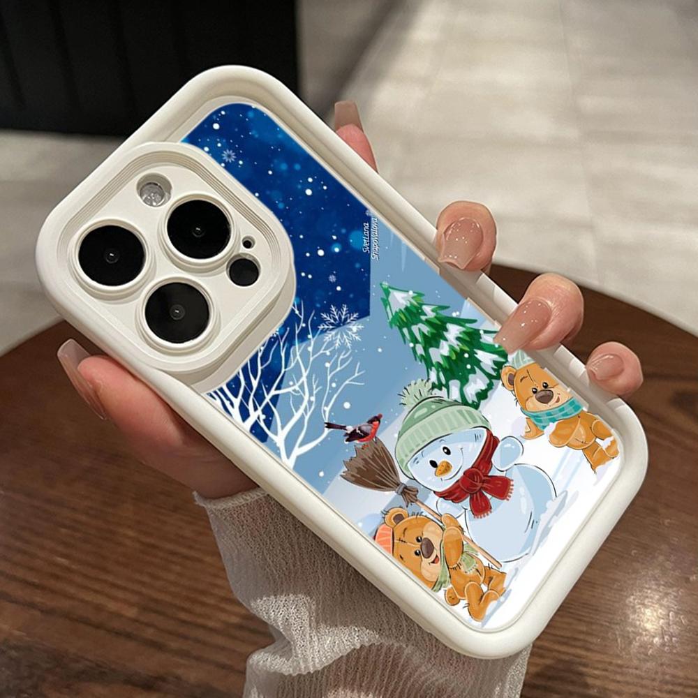 Ae108 Happy New Year Merry Christmas Phone Cases for iPhone 16 14 13 11 Pro Max 15 7 8 6s Plus 12 Mini XR XS Max SE Angel Eye Ladder Protective Cover