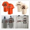Vintage San Francisco Giants Baseball Jersey 25 Barry Bonds Retro Embroidered Cotton Sport Shirt Unisex
