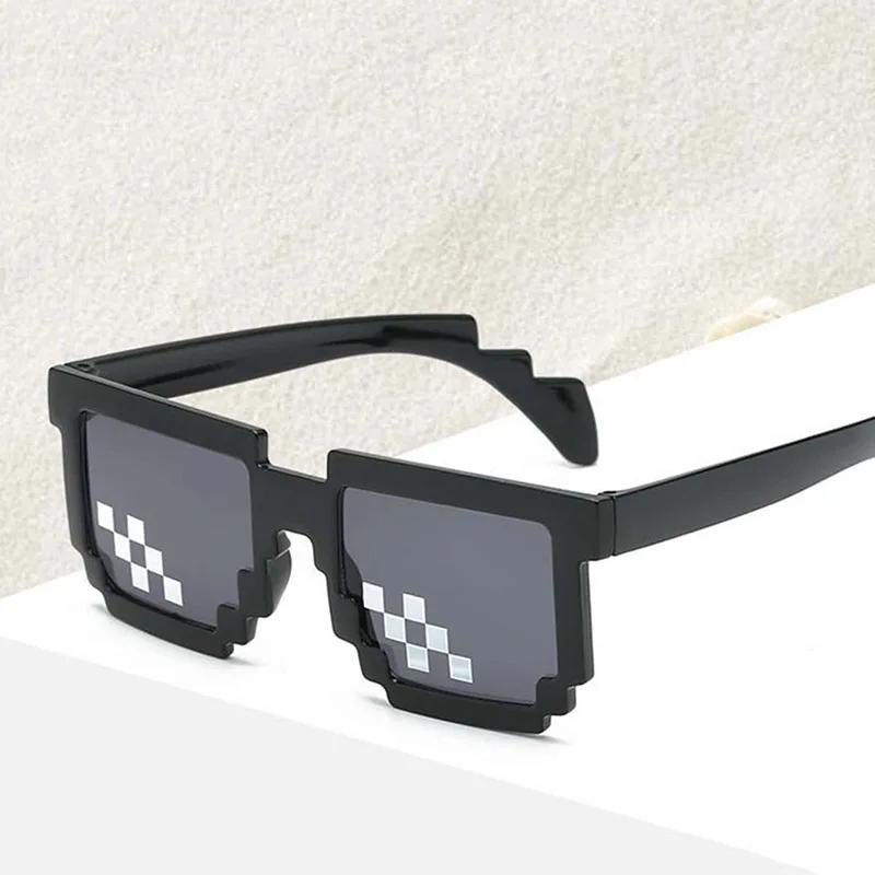 1pc-Funny  Pixel Funny Original Intage Pixel Black Mosaic Sunglasses Cool Funny Glasses
