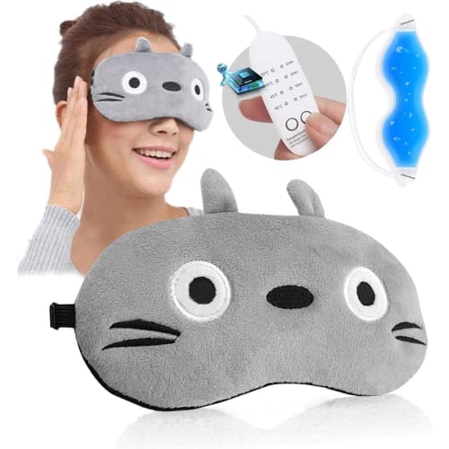 

USB Electric Heated Steam Eye Mask, Cute Gel Cooling Eye Mask with Cooling Gel Sheets, Adjustable Temperature and Timer, Perfect for Mother s Day, Lov
