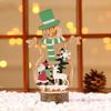 New Wooden Snowman Christmas Tree Desktop Ornaments Painted Hollow Wood Assembled Decorations Home Bar Xmas Table Decor Crafts
