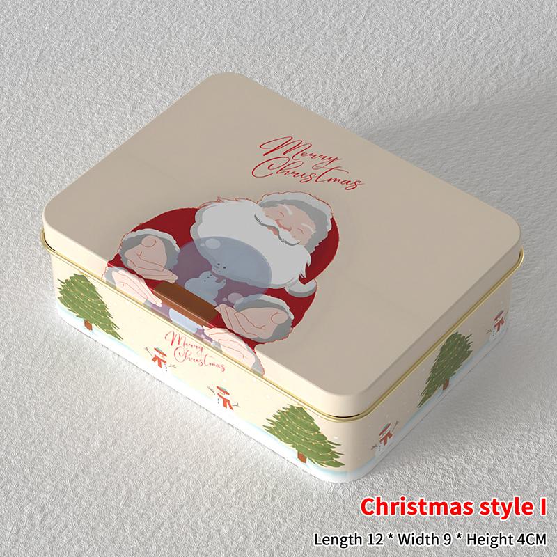 Christmas Transparent Window Tin Box Cookie Candy Tinplate Chocolate Storage Box With Exquisite Lid Christmas Gift Packaging Box
