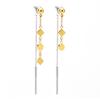 Ins European and American Cold Wind Simple Long Geometric Fringed Earrings Earrings Women's Titanium Steel Plated with 18K Gold