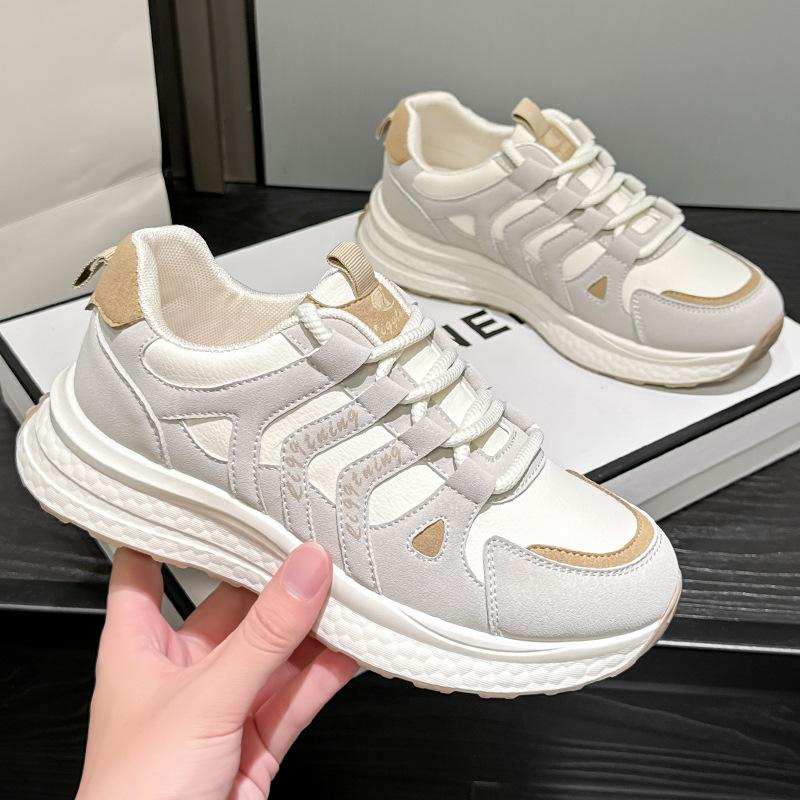 Spring and Autumn new mesh breathable sneakers platform casual dad shoes Forrest Gump shoes