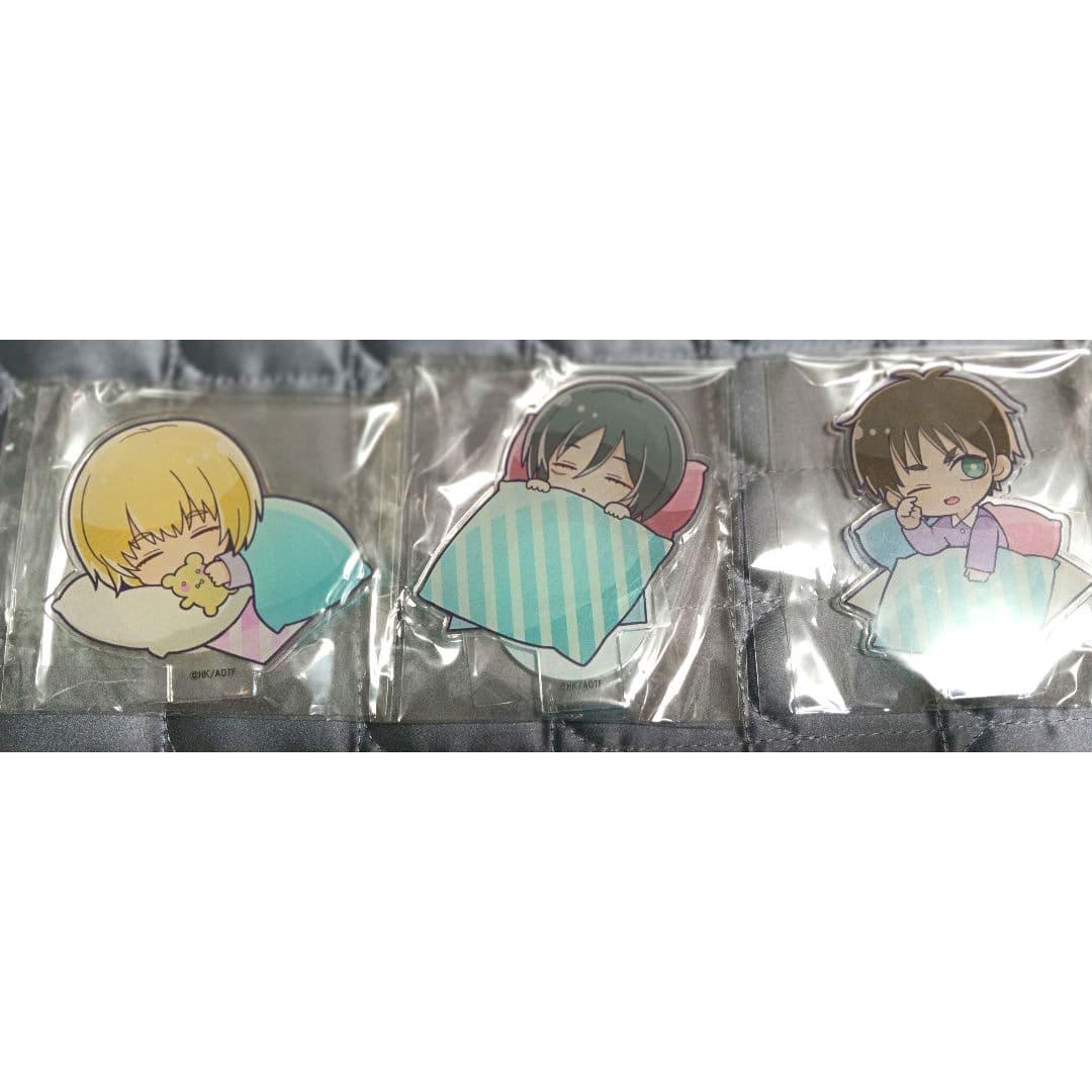 Used Attack on Titan Princess Cafe Acrylic Stand Set Armin Mikasa Eren