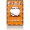 Vintage Baseball Tournament Metal Wall Art Retro Sign Home Decor
