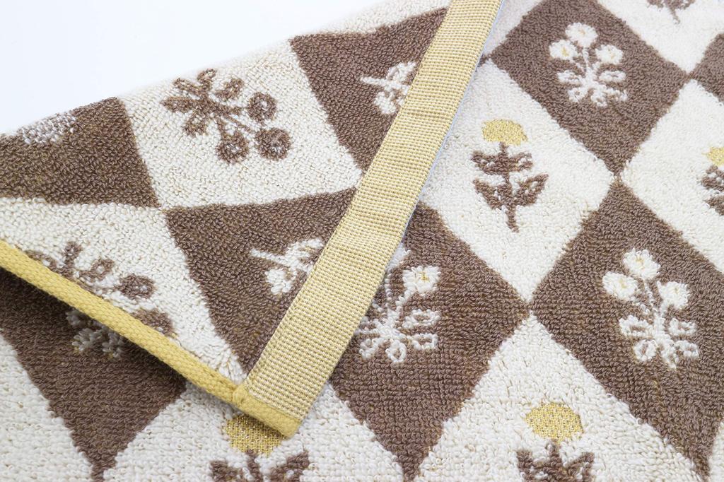Marushin Karel Capek Tea Shop Hand 34 x 36 White Rabbit Product 3705016300 Towel, cm, Check, 100% Cotton, No-Twist Yarn, Number