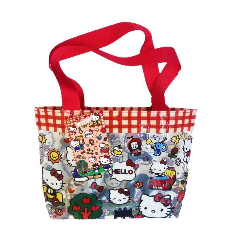 High-Value Cartoon Bear Souvenir Handbag - Waterproof, Cute, and Spacious Shopping Bag