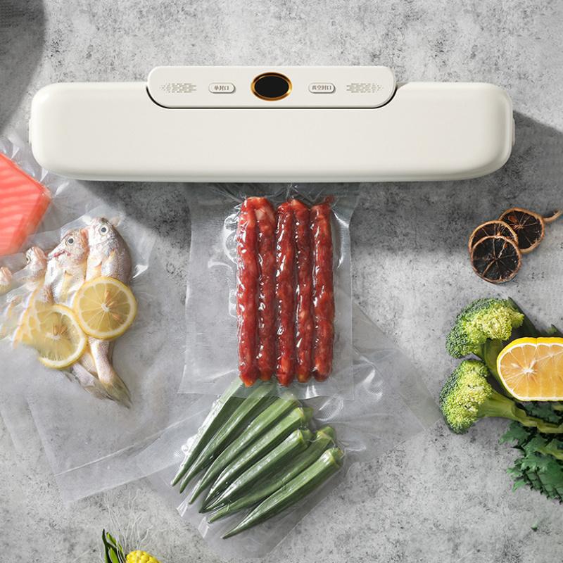 Vacuum Sealer Machine Style Plug Kitchen Vacuum Packer Machine with Free 10pcs Vacuum Bags Small Sealing Machine Food Vacuum Bags