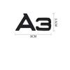 For Audi A3 Front and Rear Ring Logo Bright Black Quattro Tail Logo Set 2010-2020 Modified Badge Car Sticker