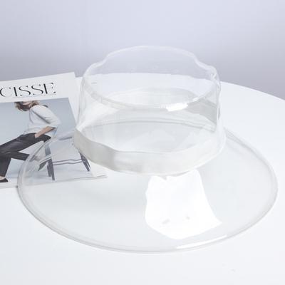 Průhledný klobouk dámský a pánský jarní/letní klobouk proti slunci s velkým okrajem PVC rybářský klobouk