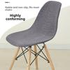 Elastic Dining Chair Cover Velvet Stretch Jacquard Stretch Jacquard Chair Cover Short Back Soft Slipcover Dust Cover Kitchen